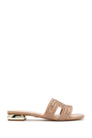 Women's Beige Stone Slippers | Derimod Women's Beige Stone Slippers | Derimod