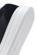 Erkek Lacivert Bağcıklı Deri Sneaker | Derimod Erkek Lacivert Bağcıklı Deri Sneaker | Derimod