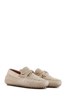Men's Beige Suede Leather Loafer | Derimod Men's Beige Suede Leather Loafer | Derimod