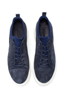 Erkek Mavi Süet Deri Sneaker | Derimod Erkek Mavi Süet Deri Sneaker | Derimod
