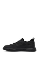 Erkek Siyah Bağcıklı Kalın Tabanlı Deri Sneaker | Derimod Erkek Siyah Bağcıklı Kalın Tabanlı Deri Sneaker | Derimod