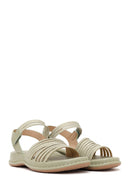 Women's Green Chunky Sole Comfort Sandals | Derimod Women's Green Chunky Sole Comfort Sandals | Derimod