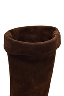 Women's Brown Suede Leather Boot | Derimod Women's Brown Suede Leather Boot | Derimod