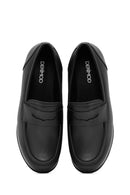 Kadın Siyah Dolgu Topuklu Deri Comfort Loafer | Derimod Kadın Siyah Dolgu Topuklu Deri Comfort Loafer | Derimod