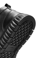 Erkek Siyah Bağcıklı Deri Bilekli Sneaker | Derimod Erkek Siyah Bağcıklı Deri Bilekli Sneaker | Derimod