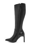 Woman Black Zippered Thin Heeled Boots | Derimod Woman Black Zippered Thin Heeled Boots | Derimod
