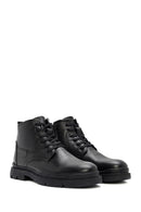 Men's Black Zippered Leather Casual Boots | Derimod Men's Black Zippered Leather Casual Boots | Derimod