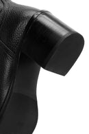 Women's Black Thick Heel Leather Boots | Derimod Women's Black Thick Heel Leather Boots | Derimod
