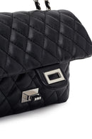 Woman Black Chain Strap Quilted Shoulder Bag | Derimod Woman Black Chain Strap Quilted Shoulder Bag | Derimod