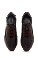 Men's Brown Thick Sole Leather Casual Sneaker | Derimod Men's Brown Thick Sole Leather Casual Sneaker | Derimod