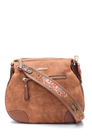 Women's Nubuck Strap Detailed Crossbody Bag | Derimod Women's Nubuck Strap Detailed Crossbody Bag | Derimod
