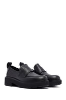 Kadın Siyah Deri Maskülen Loafer | Derimod Kadın Siyah Deri Maskülen Loafer | Derimod