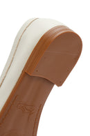 Kadın Krem Deri Maskülen Loafer | Derimod Kadın Krem Deri Maskülen Loafer | Derimod