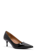 Women's Black Thin Heeled Leather Stiletto | Derimod Women's Black Thin Heeled Leather Stiletto | Derimod