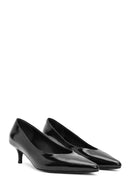 Women's Black Low Thin Heel Patent Leather Shoes | Derimod Women's Black Low Thin Heel Patent Leather Shoes | Derimod