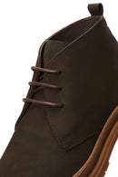 Men's Brown Nubuck Leather Boots | Derimod Men's Brown Nubuck Leather Boots | Derimod