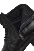 Male Black Zip Closure Leather Combat Boots | Derimod Male Black Zip Closure Leather Combat Boots | Derimod