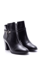 Women's Buckle Detailed Heeled Boots | Derimod Women's Buckle Detailed Heeled Boots | Derimod