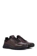 Men's Brown Lace-Up Leather Casual Sneaker | Derimod Men's Brown Lace-Up Leather Casual Sneaker | Derimod