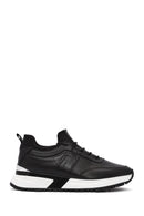 Men's Black Lace-up Leather Sneaker | Derimod Men's Black Lace-up Leather Sneaker | Derimod