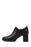 Women's Black Thick Heeled Leather Boots | Derimod Women's Black Thick Heeled Leather Boots | Derimod
