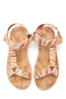 Women's Orange Printed Sandals | Derimod Women's Orange Printed Sandals | Derimod
