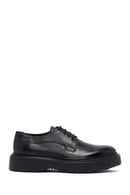 Men's Black Lace-Up Thick-Soled Leather Casual Shoes | Derimod Men's Black Lace-Up Thick-Soled Leather Casual Shoes | Derimod