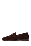 Woman Brown Buckled Suede Masculine Loafer | Derimod Woman Brown Buckled Suede Masculine Loafer | Derimod