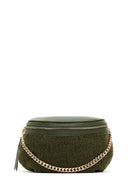 Women's Green Plush Waist Bag | Derimod Women's Green Plush Waist Bag | Derimod