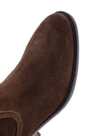 Women's Brown Chunky Heel Suede Leather Cowboy Boots | Derimod Women's Brown Chunky Heel Suede Leather Cowboy Boots | Derimod