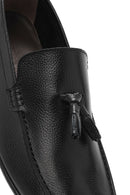 Men's Black Tasseled Leather Casual Loafer | Derimod Men's Black Tasseled Leather Casual Loafer | Derimod