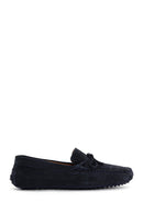 Men's Navy Blue Suede Leather Casual Loafer | Derimod Men's Navy Blue Suede Leather Casual Loafer | Derimod