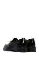 Women's Black Chain Detailed Leather Masculine Loafer | Derimod Women's Black Chain Detailed Leather Masculine Loafer | Derimod