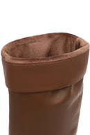 Women's Brown Buckled Leather Boot | Derimod Women's Brown Buckled Leather Boot | Derimod