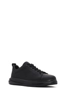Erkek Siyah Bağcıklı Deri Sneaker | Derimod Erkek Siyah Bağcıklı Deri Sneaker | Derimod