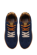 Derimod Studio Kadın Lacivert Bağcıklı Süet Sneaker | Derimod Derimod Studio Kadın Lacivert Bağcıklı Süet Sneaker | Derimod