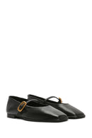 Women's Black Leather Ballerinas | Derimod Women's Black Leather Ballerinas | Derimod