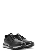 Men's Black Lace-Up Leather Casual Sneaker | Derimod Men's Black Lace-Up Leather Casual Sneaker | Derimod
