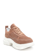 Women's Brown Suede Leather Thick Soled Sneaker | Derimod Women's Brown Suede Leather Thick Soled Sneaker | Derimod