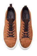 Men's Tan Suede Leather Sneaker | Derimod Men's Tan Suede Leather Sneaker | Derimod
