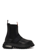 Harley Davidson Woman Black Nefud Thick-Soled Leather Chelsea Boots | Derimod Harley Davidson Woman Black Nefud Thick-Soled Leather Chelsea Boots | Derimod