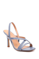 Women's Blue Heeled Sandals | Derimod Women's Blue Heeled Sandals | Derimod
