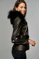 Layla Women's Leather Jacket | Derimod Layla Women's Leather Jacket | Derimod
