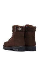 Harley Davidson Men's Dark Brown Nogales Nubuck Leather Boots | Derimod Harley Davidson Men's Dark Brown Nogales Nubuck Leather Boots | Derimod