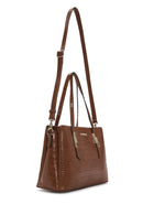 Women's Tan Long Strap Crocodile Handbag | Derimod Women's Tan Long Strap Crocodile Handbag | Derimod