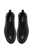 Men's Black Lace-Up Thick-Soled Leather Casual Shoe | Derimod Men's Black Lace-Up Thick-Soled Leather Casual Shoe | Derimod