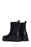 Women's Black Leather Zippered Boots | Derimod Women's Black Leather Zippered Boots | Derimod