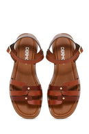 Women's Brown Leather Bodrum Sandals | Derimod Women's Brown Leather Bodrum Sandals | Derimod
