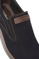 Erkek Lacivert Nubuk Deri Casual Loafer | Derimod Erkek Lacivert Nubuk Deri Casual Loafer | Derimod