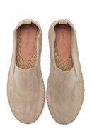 Erkek Bej Süet Deri Espadril | Derimod Erkek Bej Süet Deri Espadril | Derimod